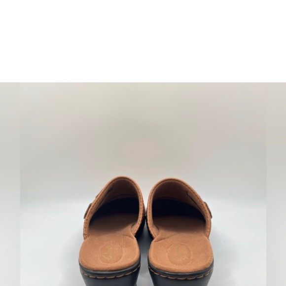 Clarks Women”s Bendables Brown  Slip On Round Toe Leather Upper Clogs Size 8M - Picture 5 of 12